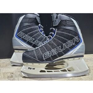 Bauer‎ Tuuk Hockey Skates Black Silver Blue Youth Size 6 Unisex